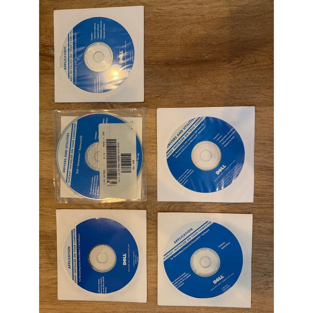 Dell Dimension ResourceCD Drivers Utilities Application Software Disc Lot 5pc